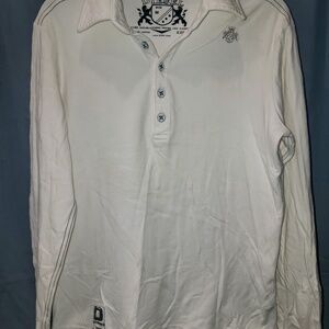 Men's Off White Long Sleeve Rugby Style Shirt | Diesel | Medium